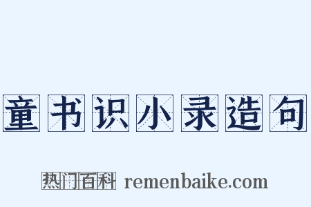 童书识小录造句是什么意思的图片